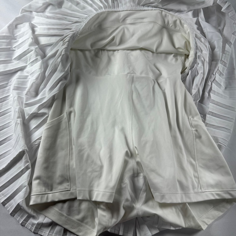 All in Motion White Pleated Athletic Dress with Built-in Shorts XL 214090966 - Picture 3 of 10